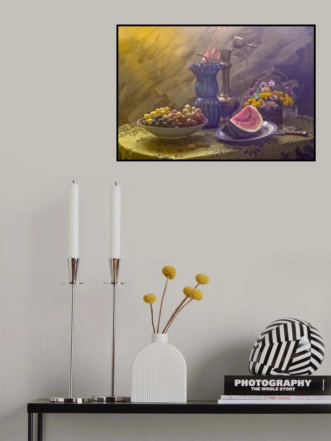 Still Life With Melon Poster och Canvastavla