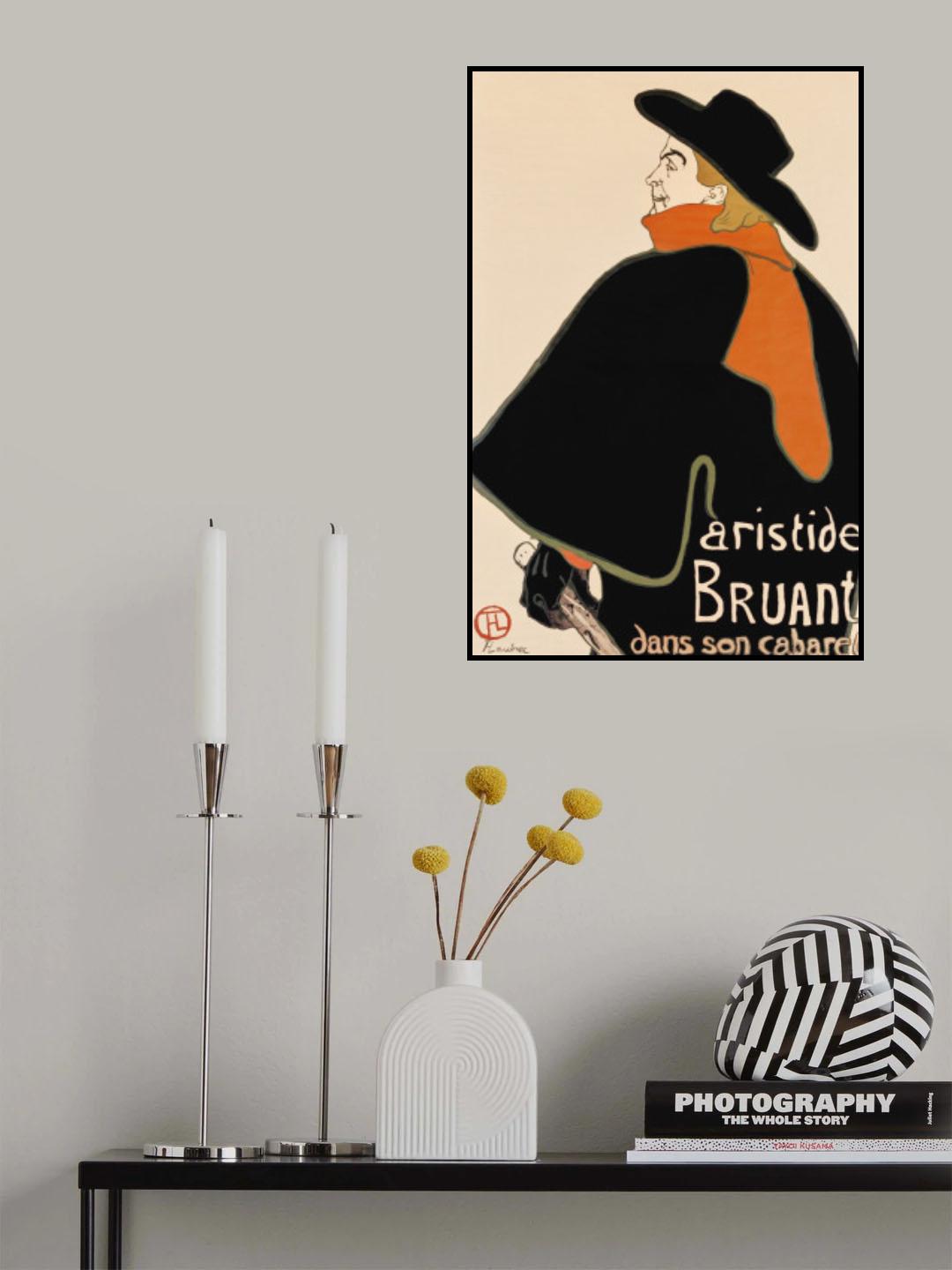 Aristide Bruant In His Cabaret (1893) Poster och Canvastavla