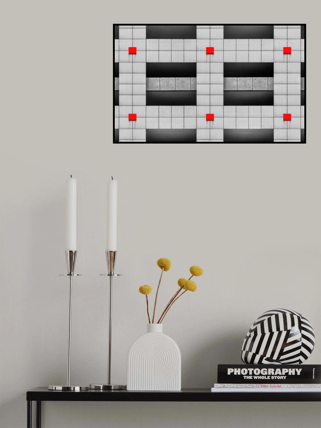 Red squares Poster och Canvastavla