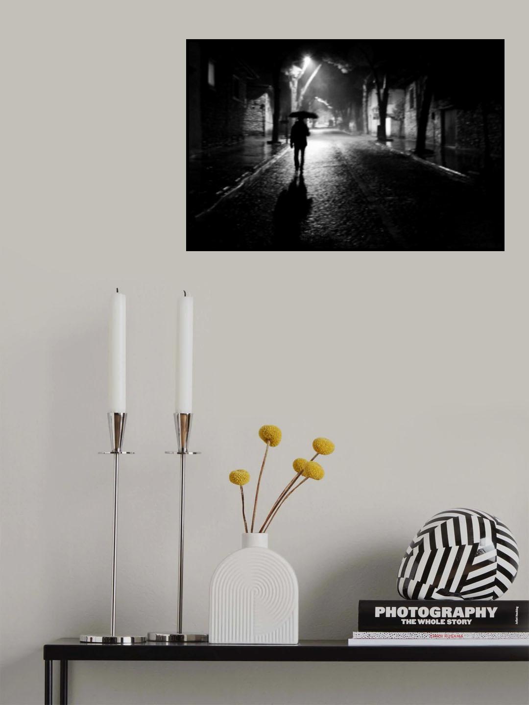 Rainly Night Poster och Canvastavla