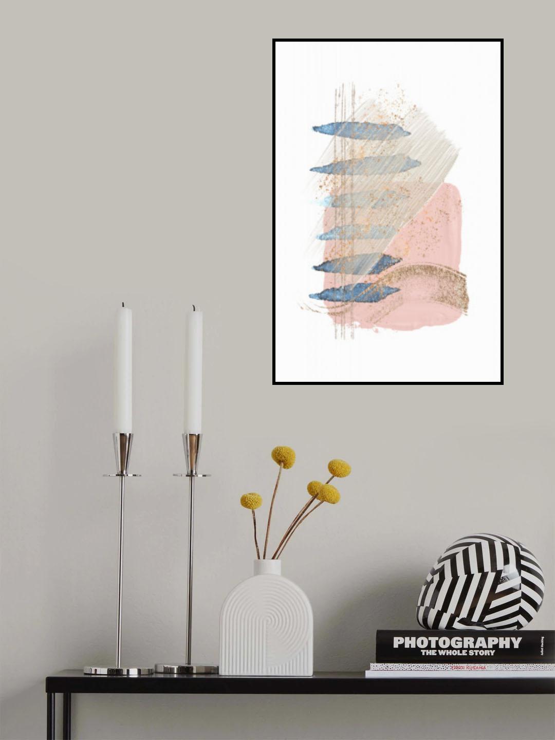 Soft Pink Blue 1 Poster och Canvastavla