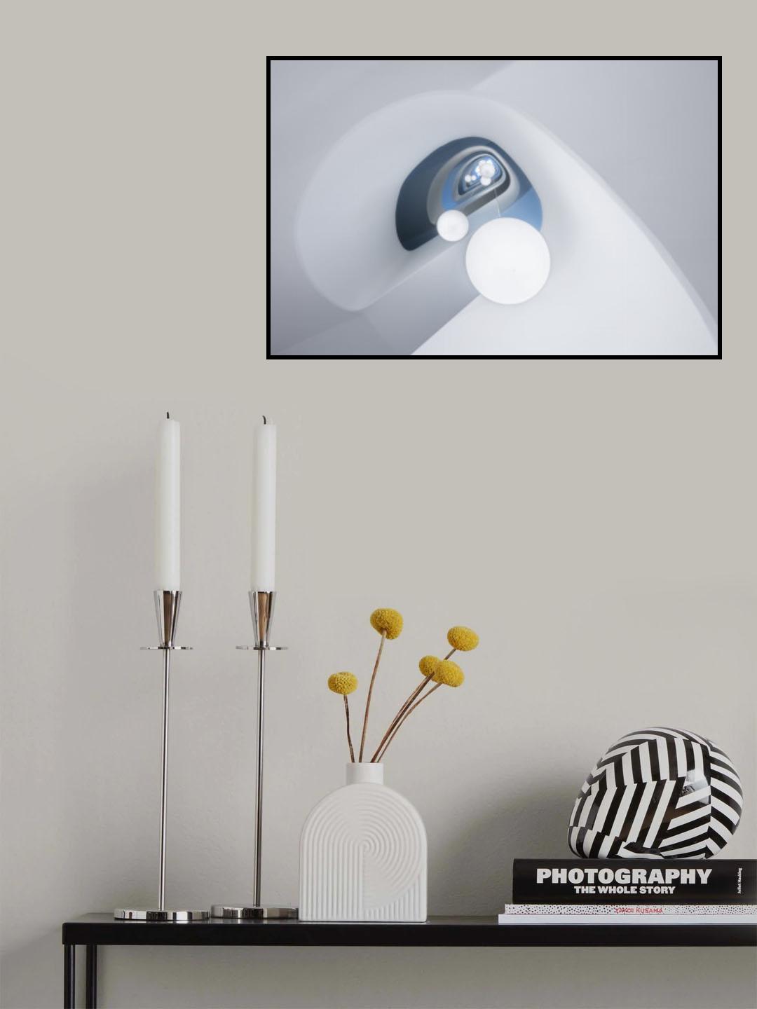 blue white Poster och Canvastavla
