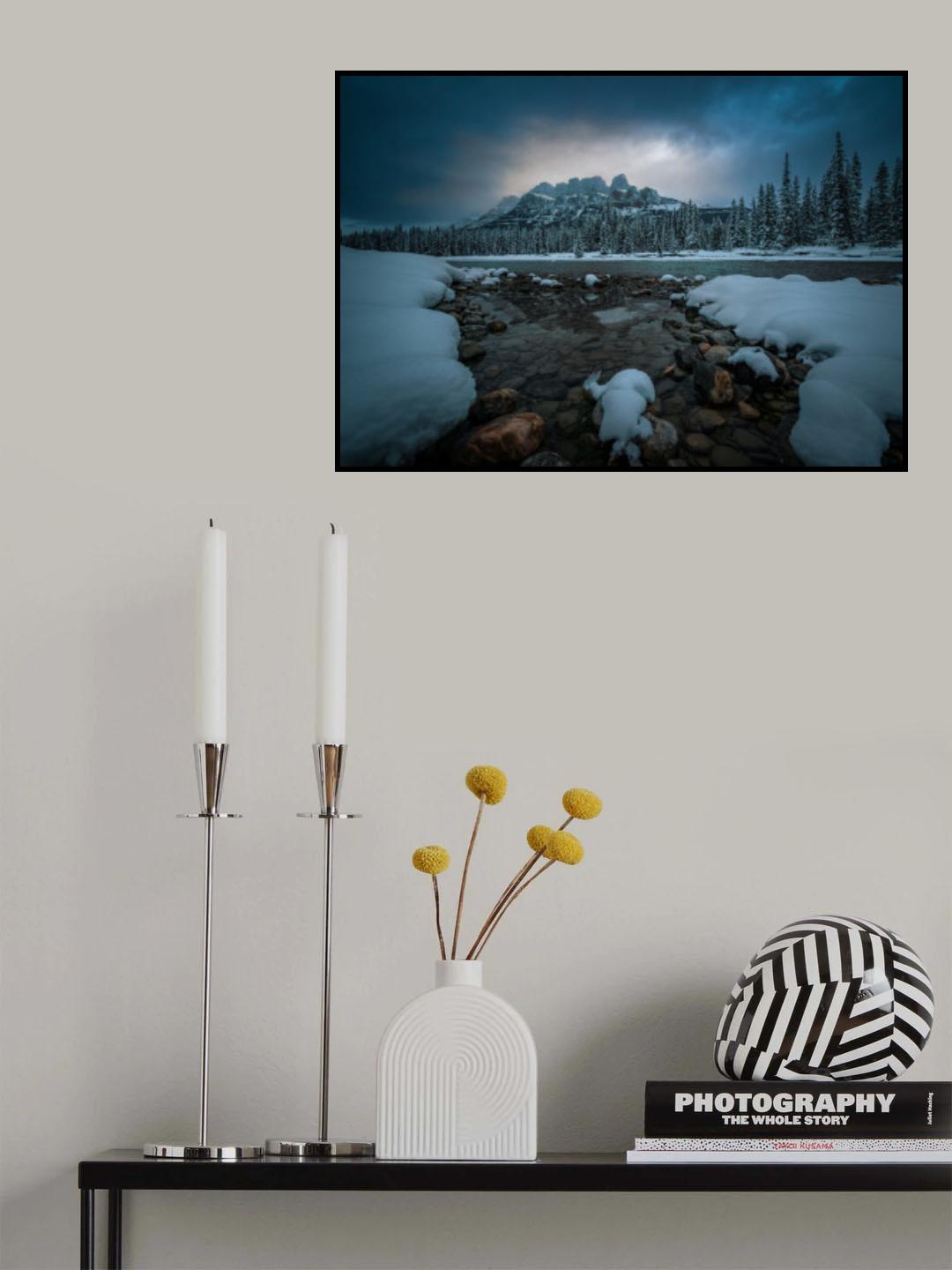 Morning at Castle mountain Poster och Canvastavla