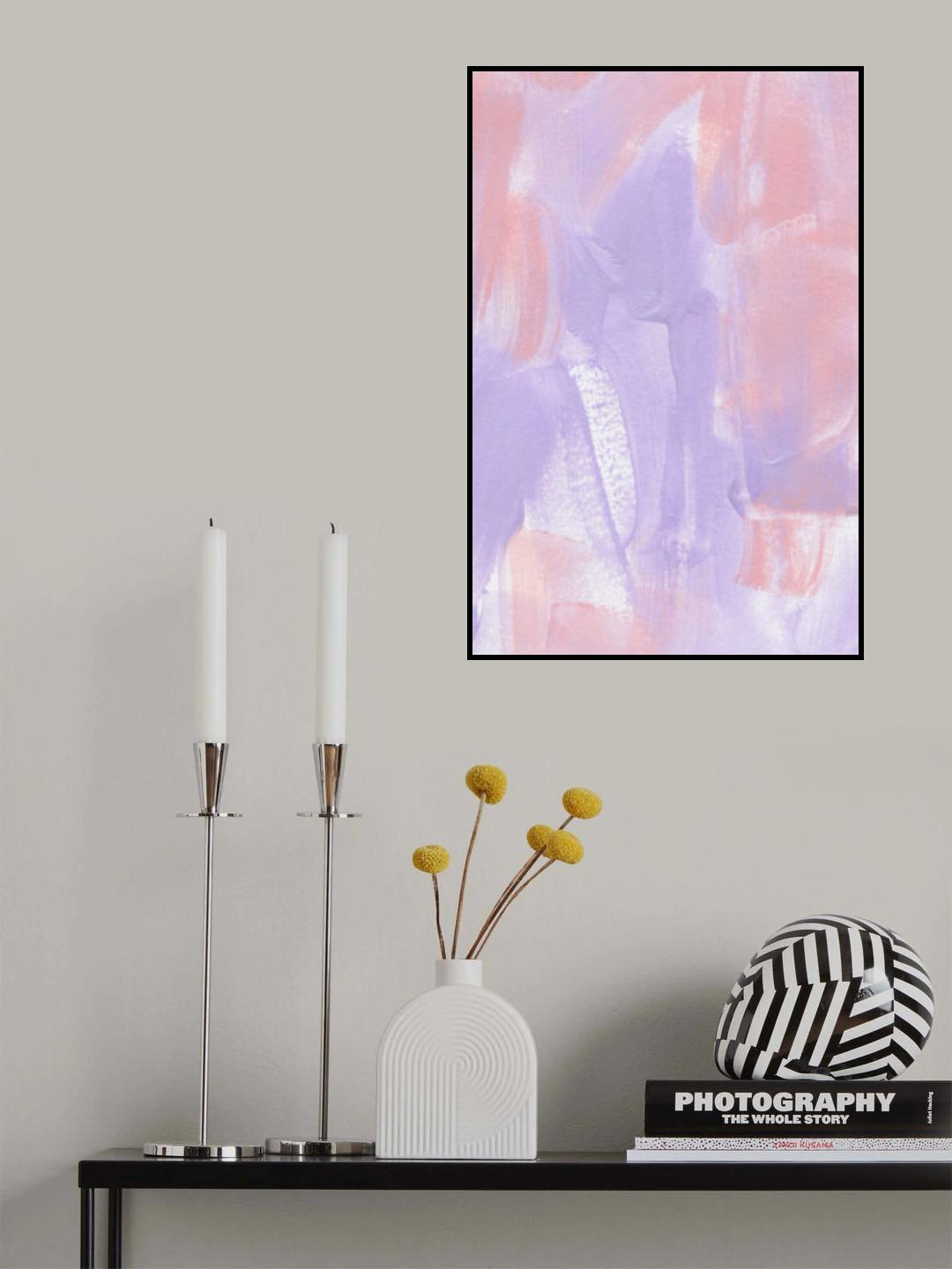 Purple in Pink Poster och Canvastavla