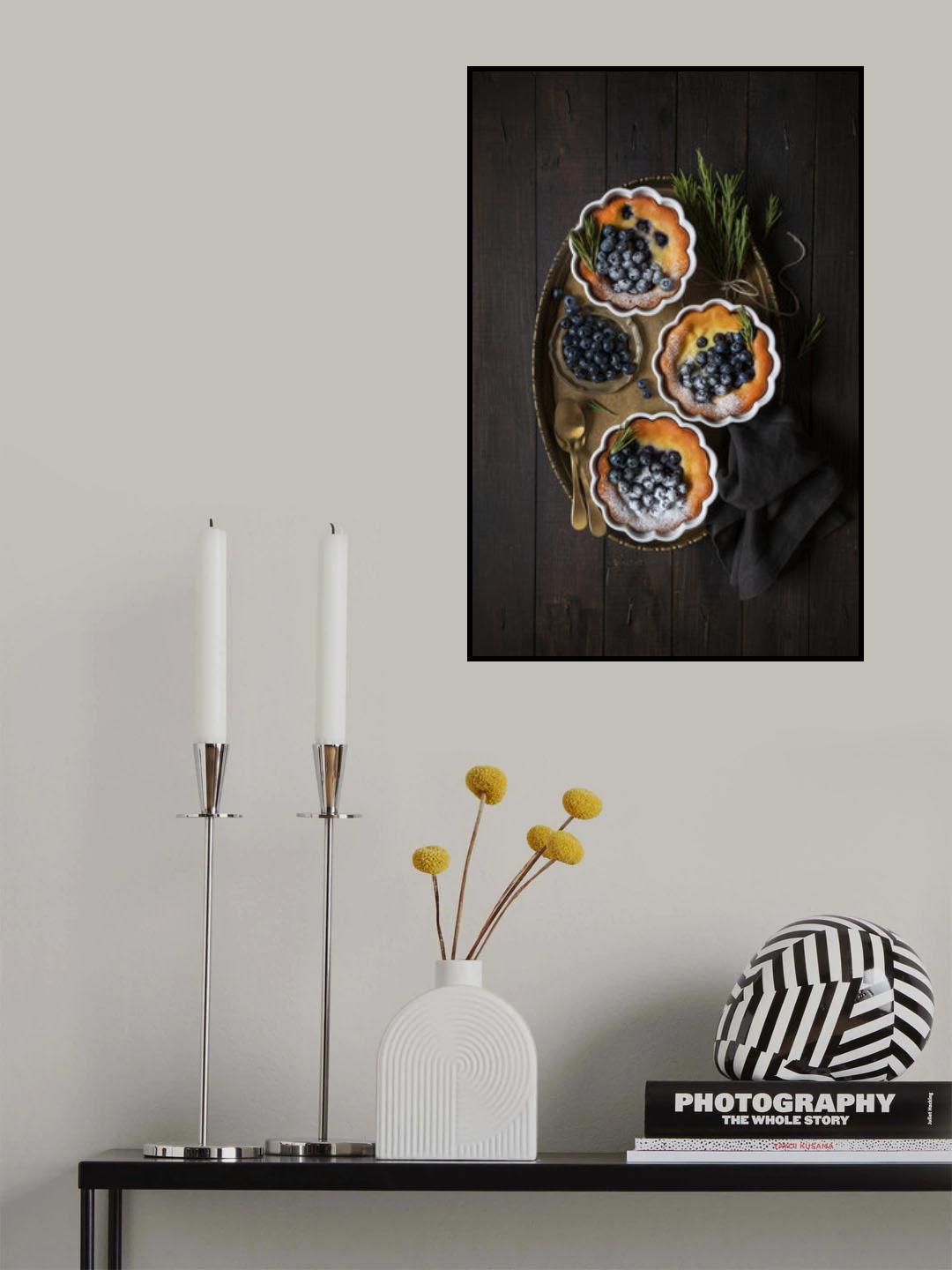 Blackberry cheesecake with rosemary Poster och Canvastavla