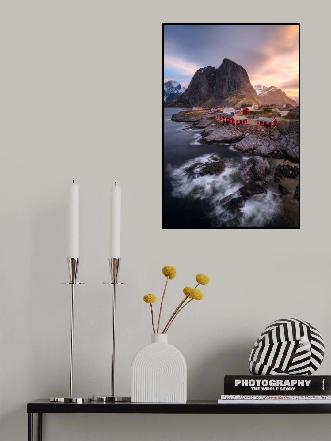 Golden Morning in Hamnoy Poster och Canvastavla