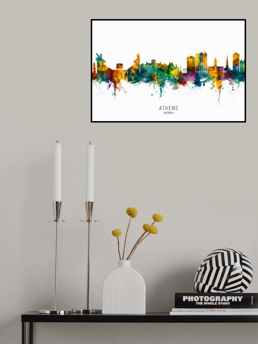 Athens Georgia Skyline Poster och Canvastavla