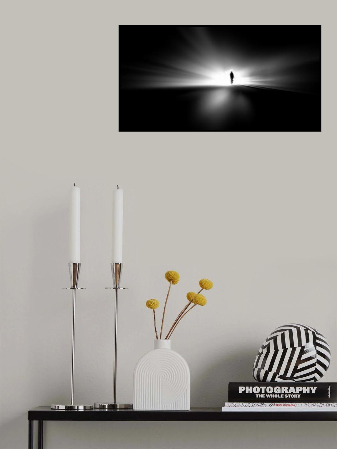 Cycling into the morninglight Poster och Canvastavla