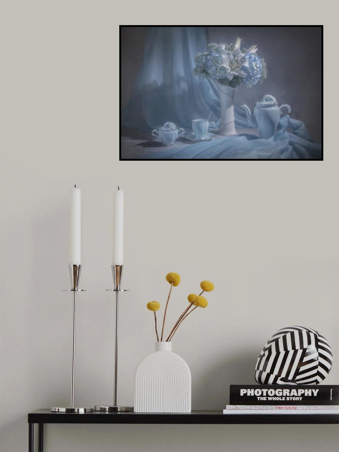 Blue Gracefulness Poster och Canvastavla