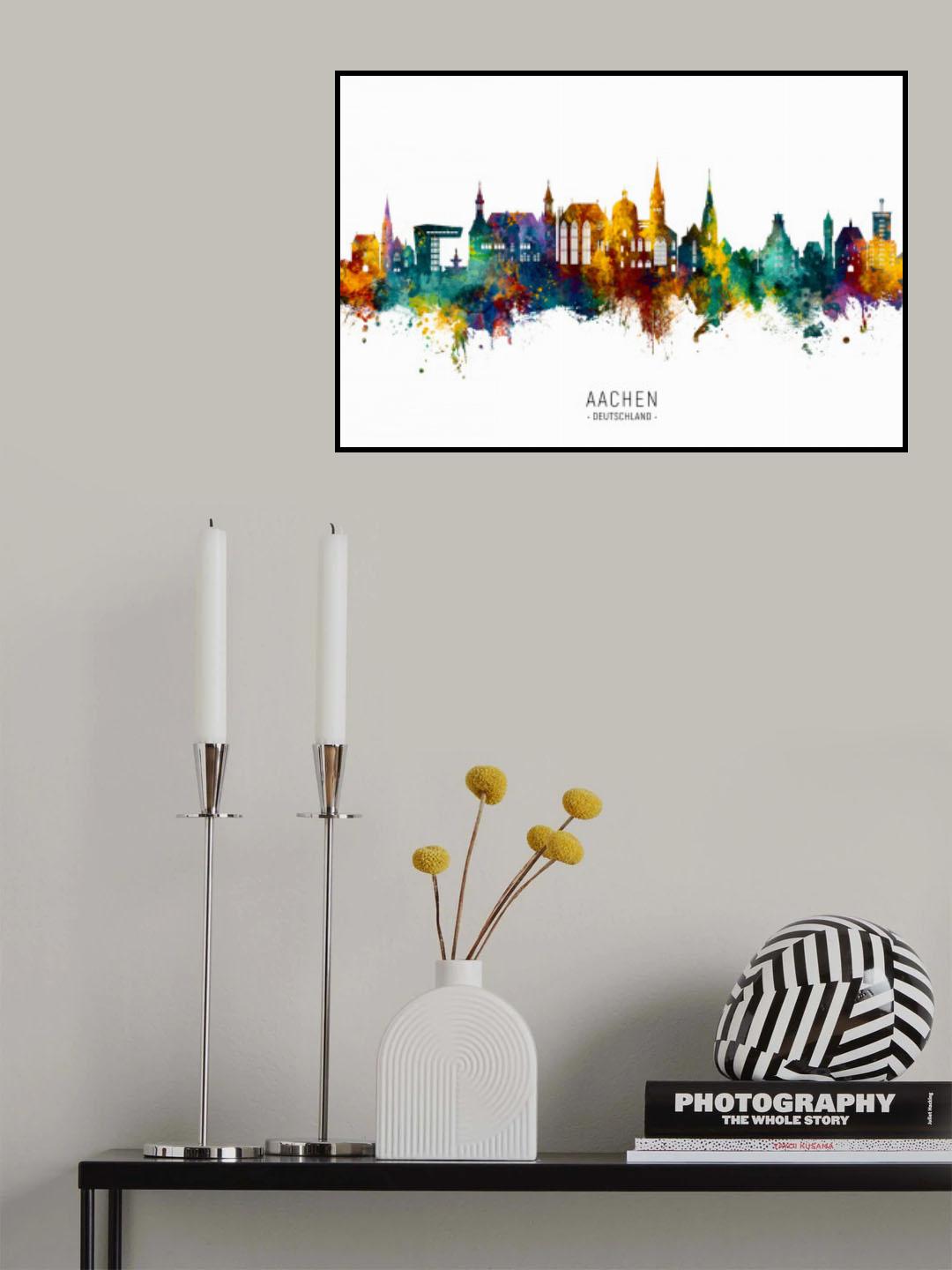 Aachen Germany Skyline Poster och Canvastavla