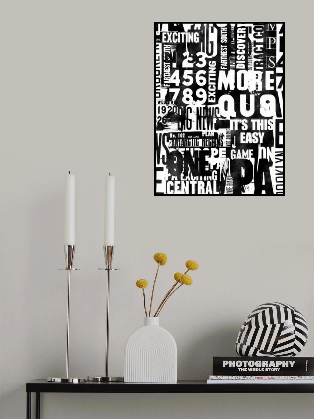 Typography Bw 003 Poster och Canvastavla