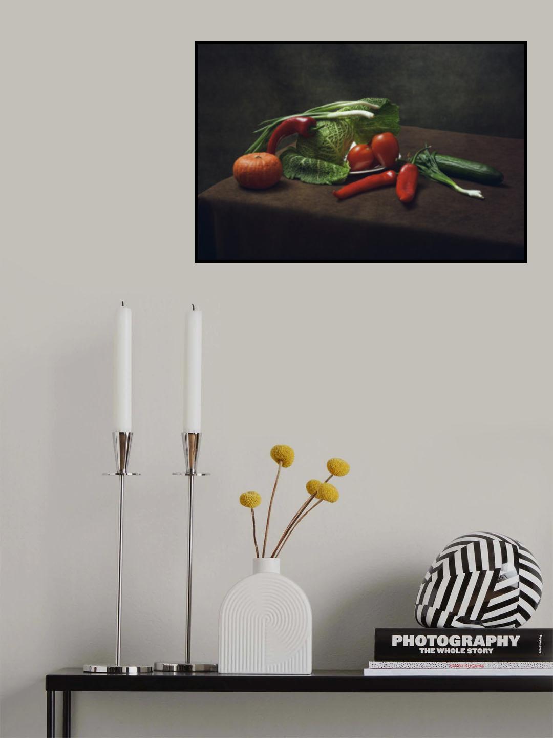 Still life with Savoy cabbage Poster och Canvastavla