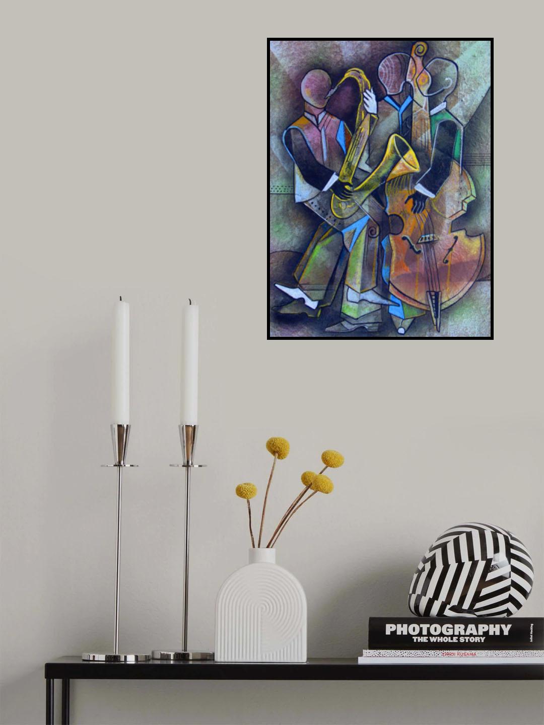Full Jazz Playing Poster och Canvastavla