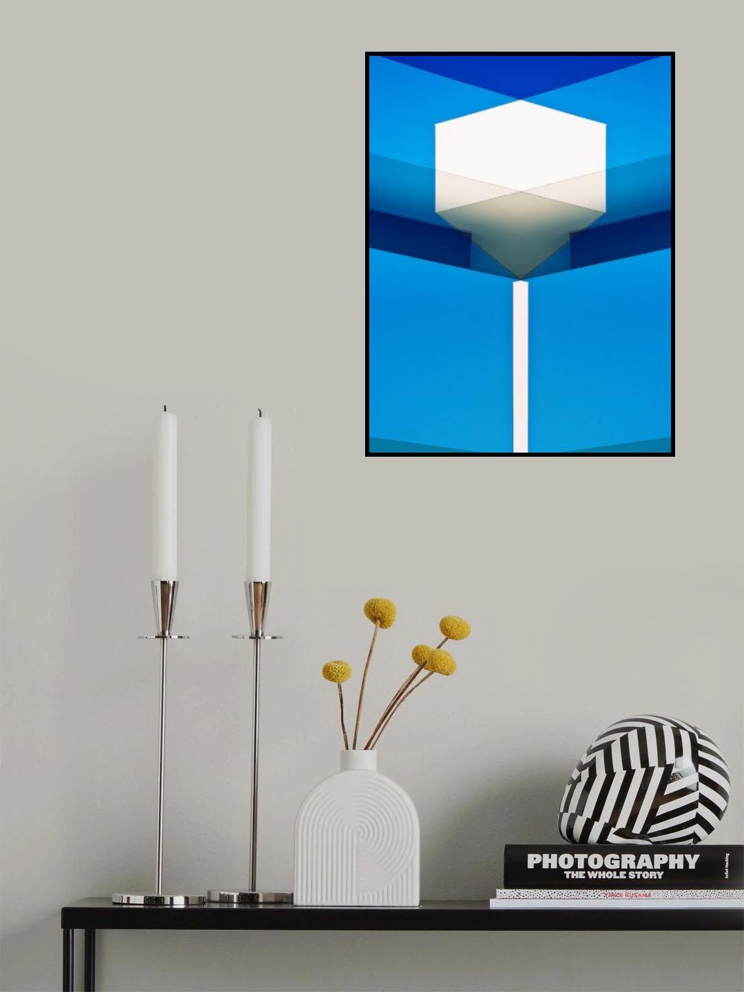 blue-white Poster och Canvastavla
