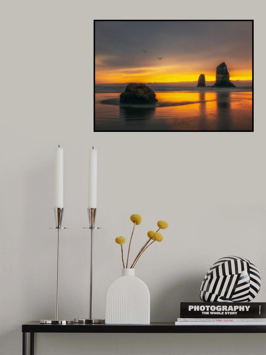 Sundown at Cannon Beach Poster och Canvastavla