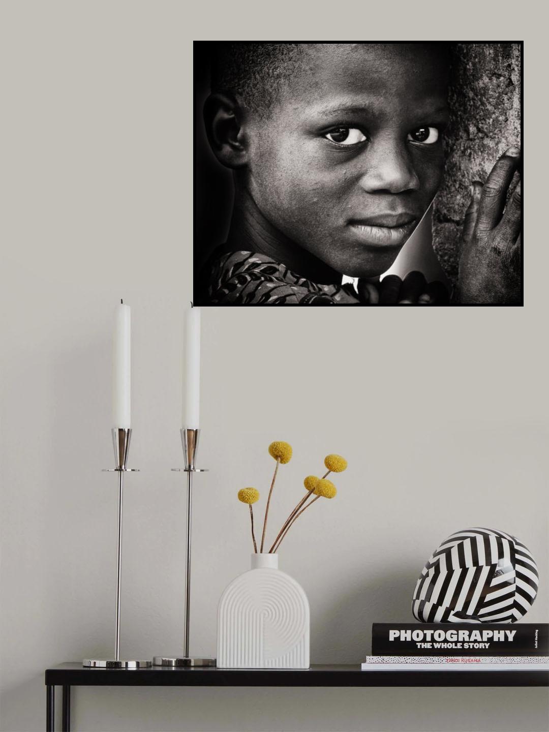 No words needed (Benin), b&w version Poster och Canvastavla