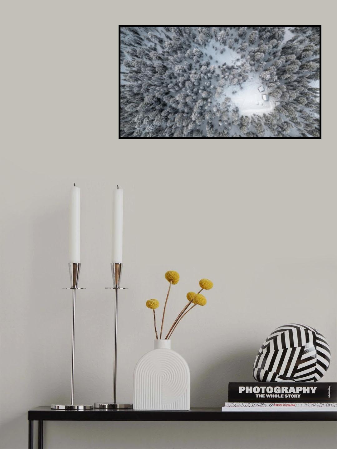 Houses in forest Poster och Canvastavla