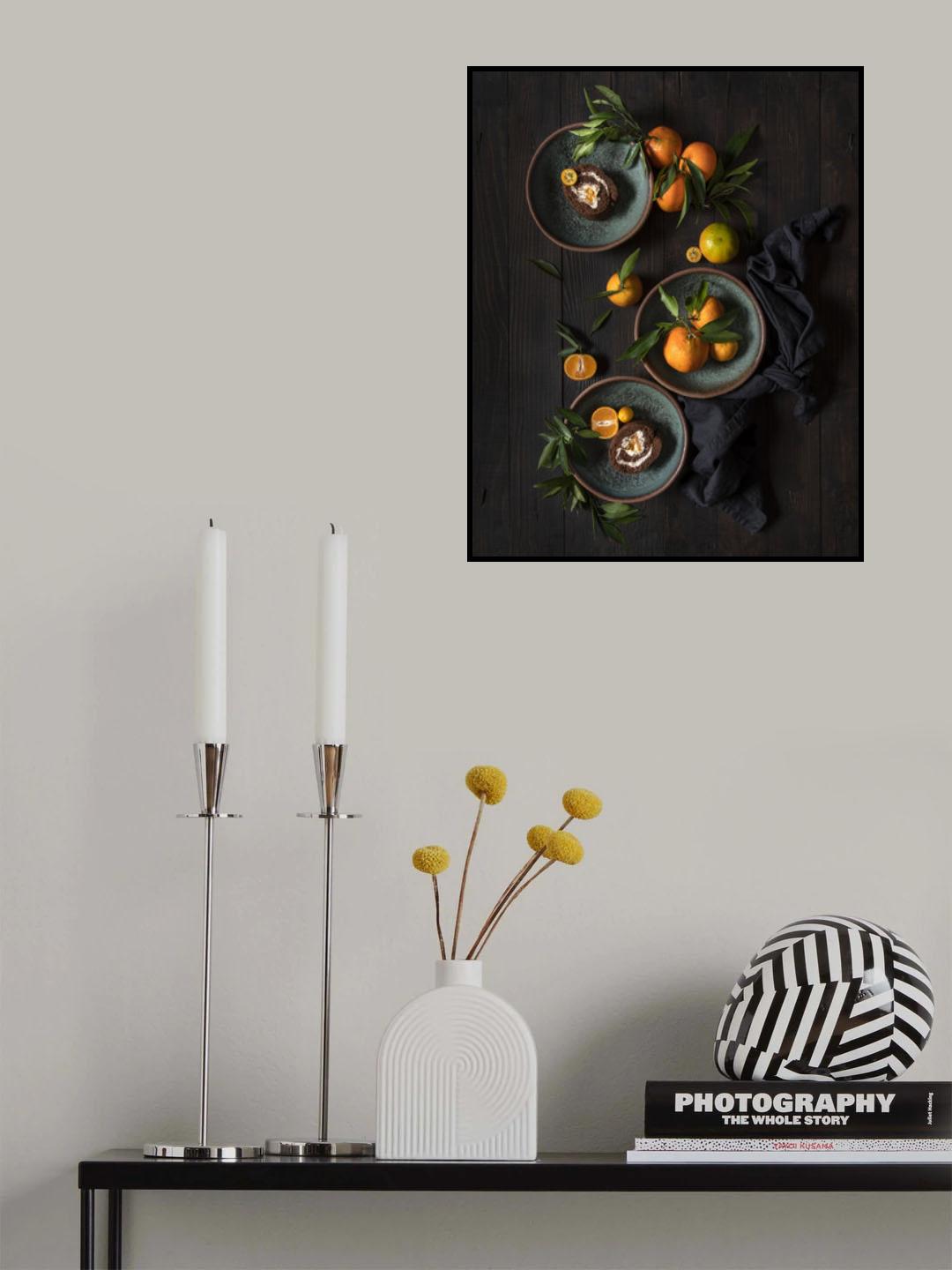 Mandarine chocolate roll Poster och Canvastavla