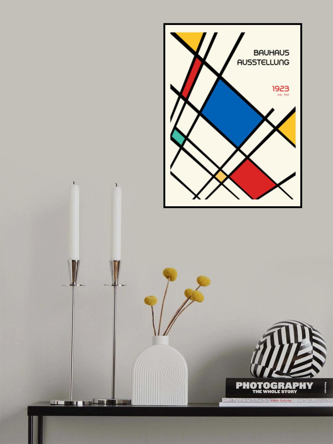 Bauhaus Geometric Design Retro Poster och Canvastavla