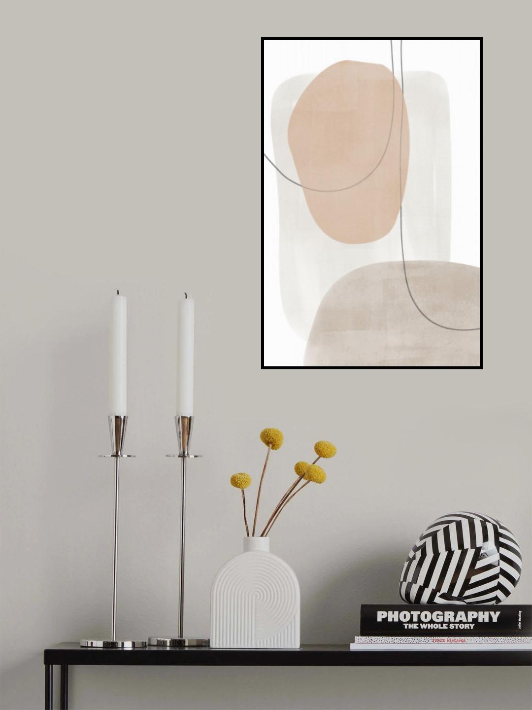 Circle Abstract Painting Poster och Canvastavla