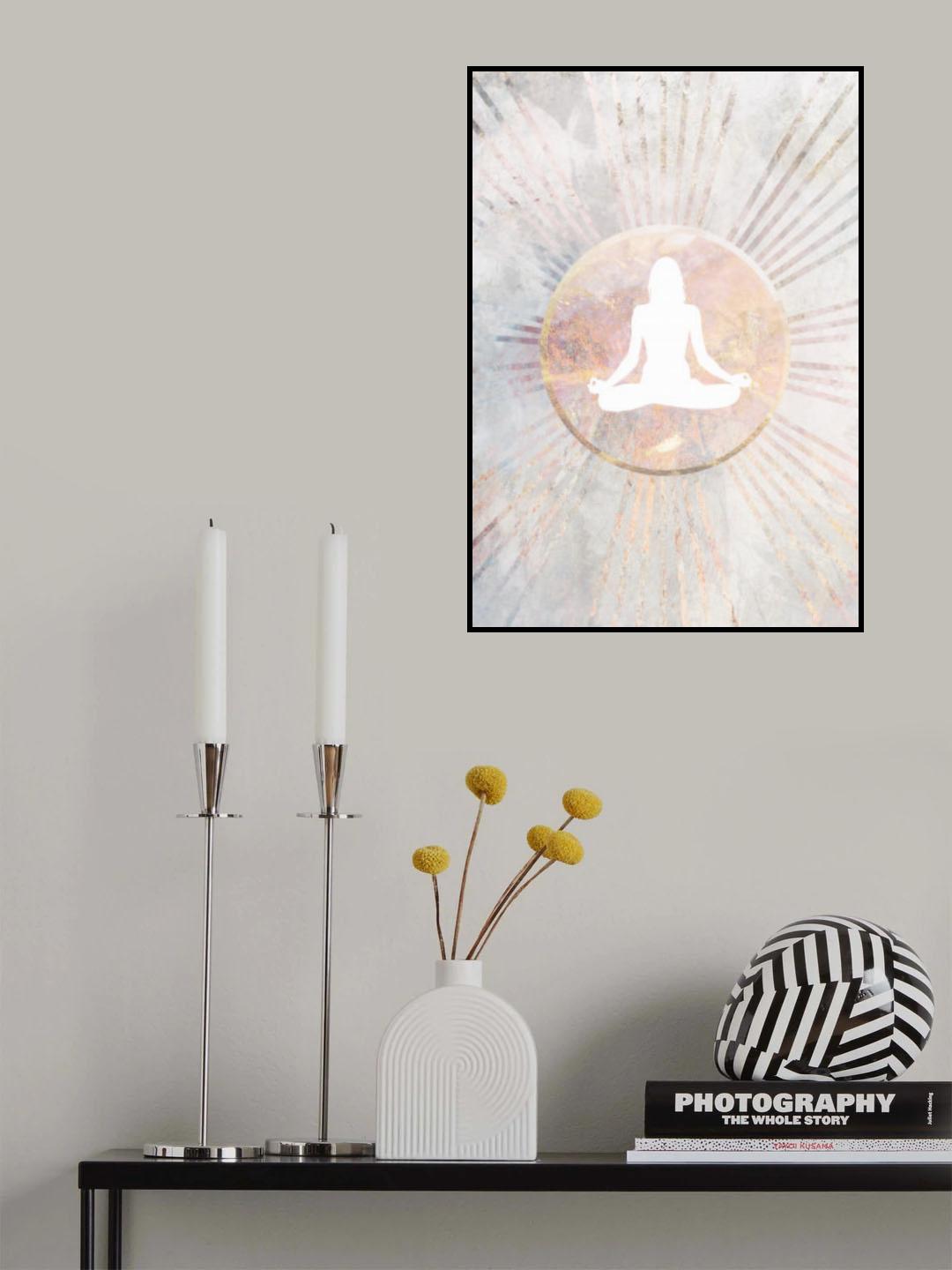 Sun Boho Yoga Marble 4 Poster och Canvastavla