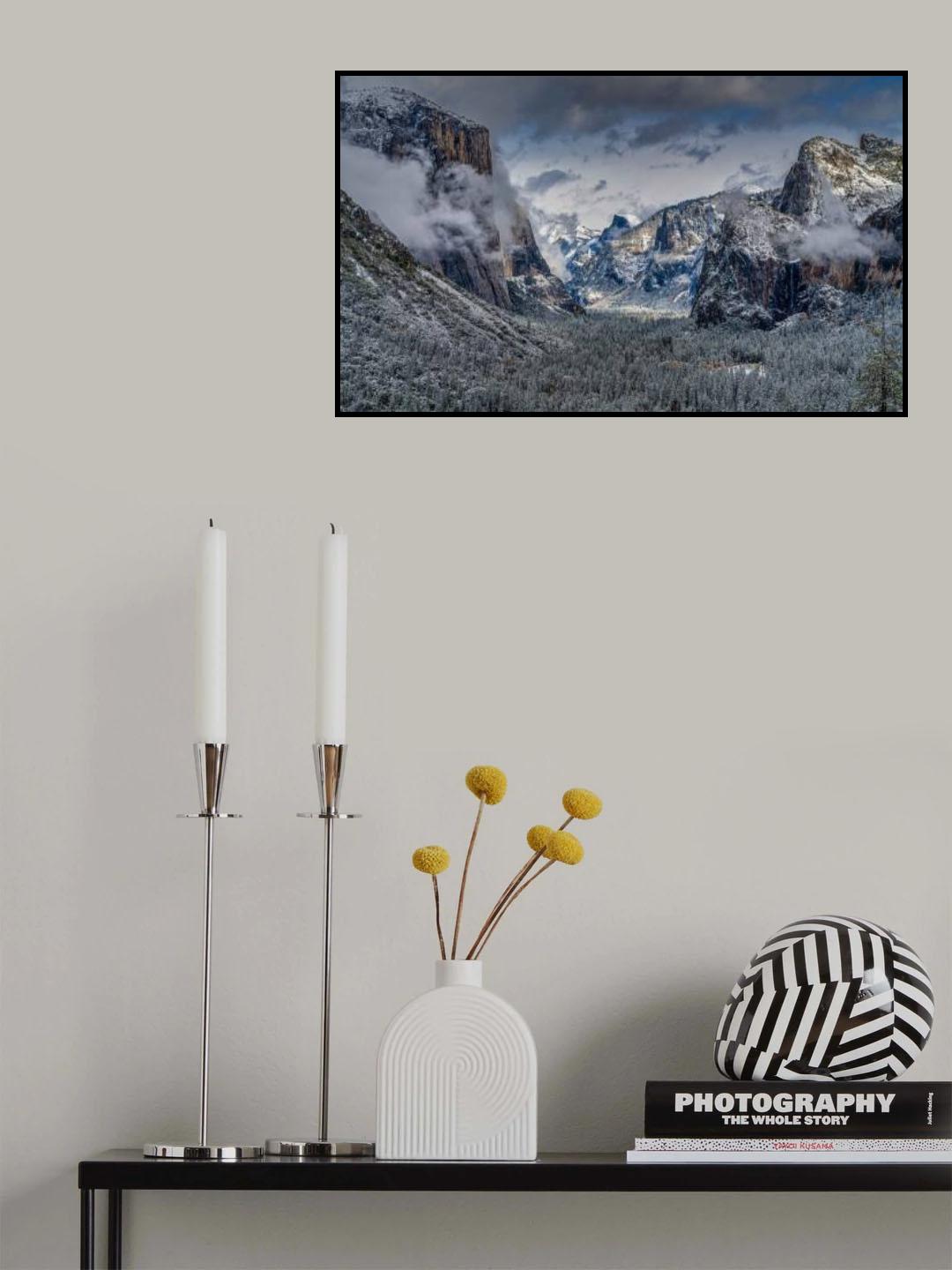 Tunnel View in Winter Poster och Canvastavla