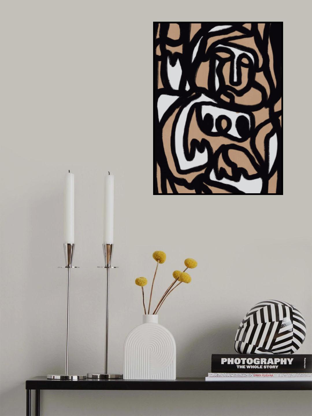 Bold line composition 03 Poster och Canvastavla