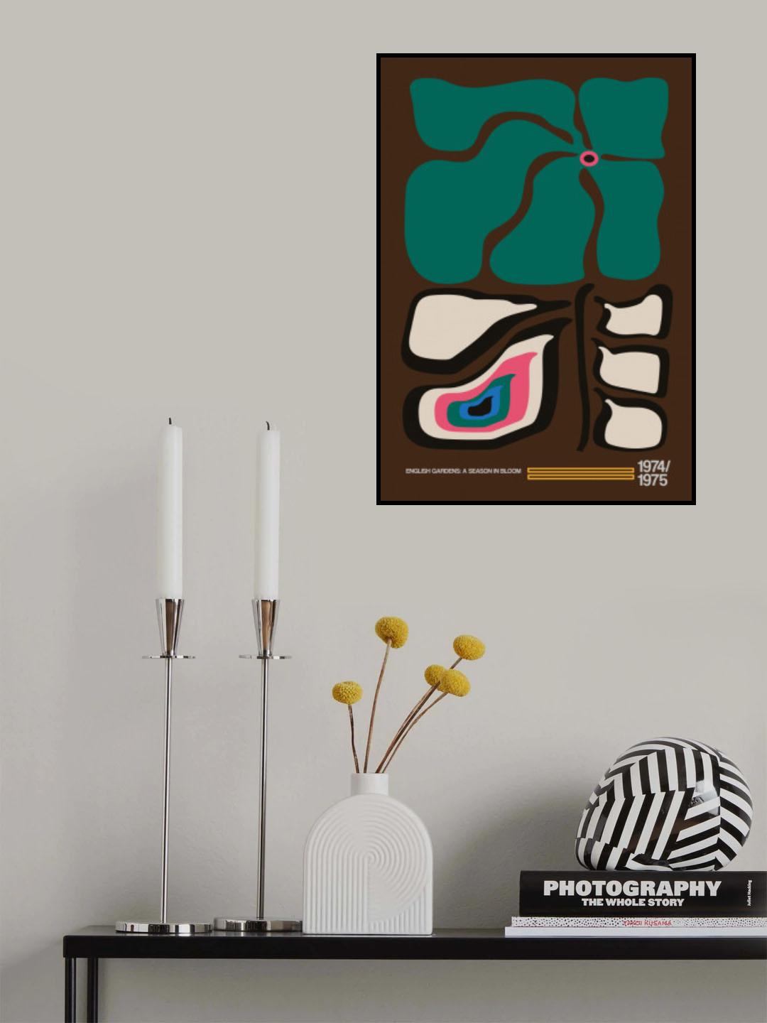 English Gardens Rainbow Brown Poster och Canvastavla