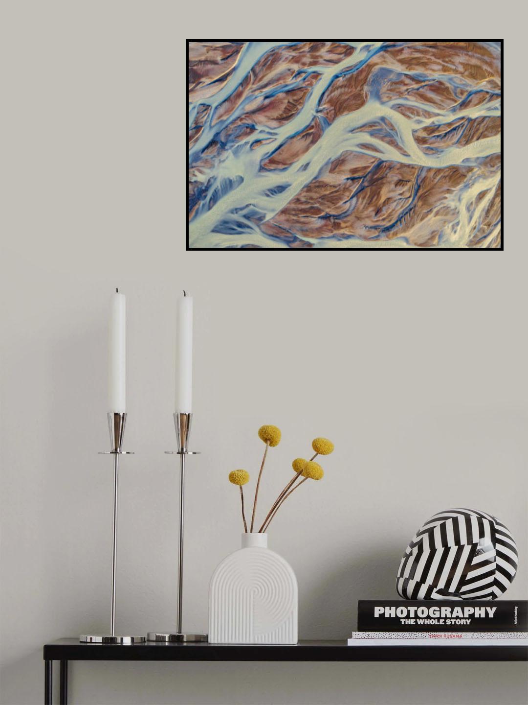 Icelandic Abstract Painting Poster och Canvastavla