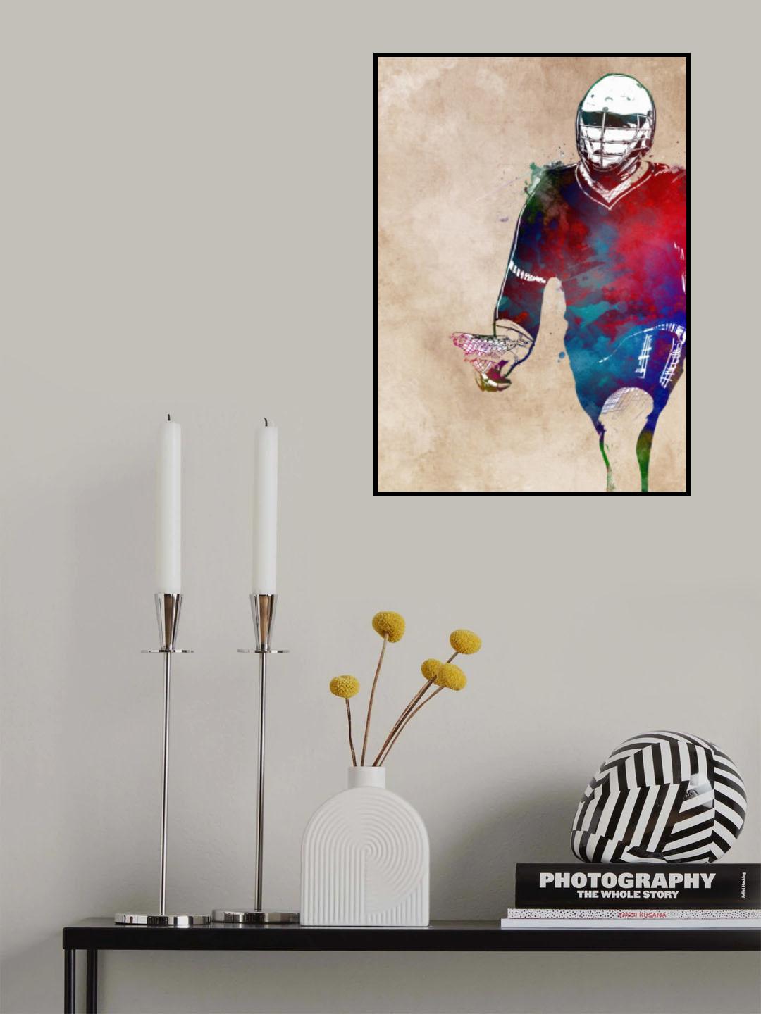 Lacrosse Sport Art 7 Poster och Canvastavla