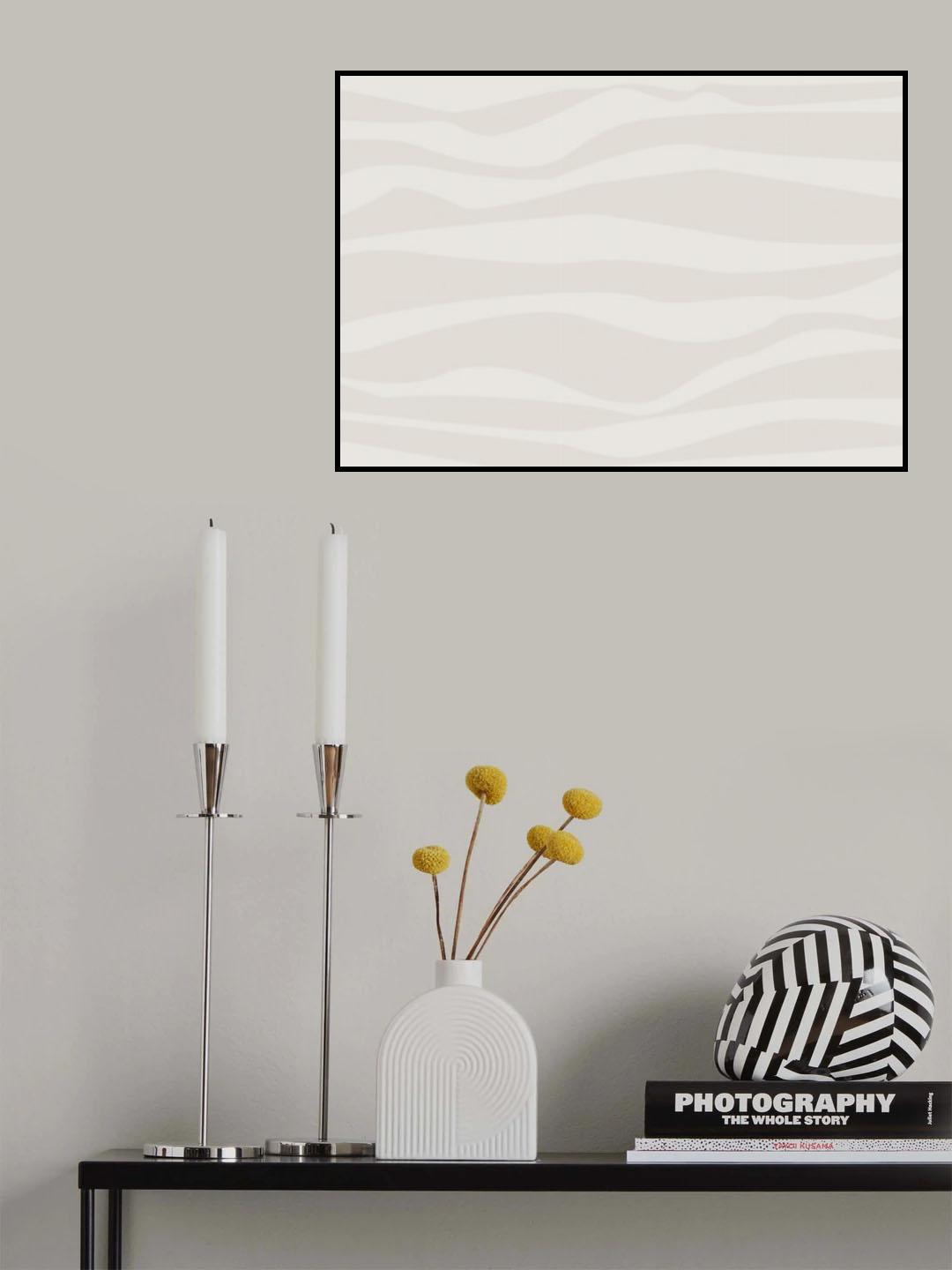 Waves Beige Poster och Canvastavla