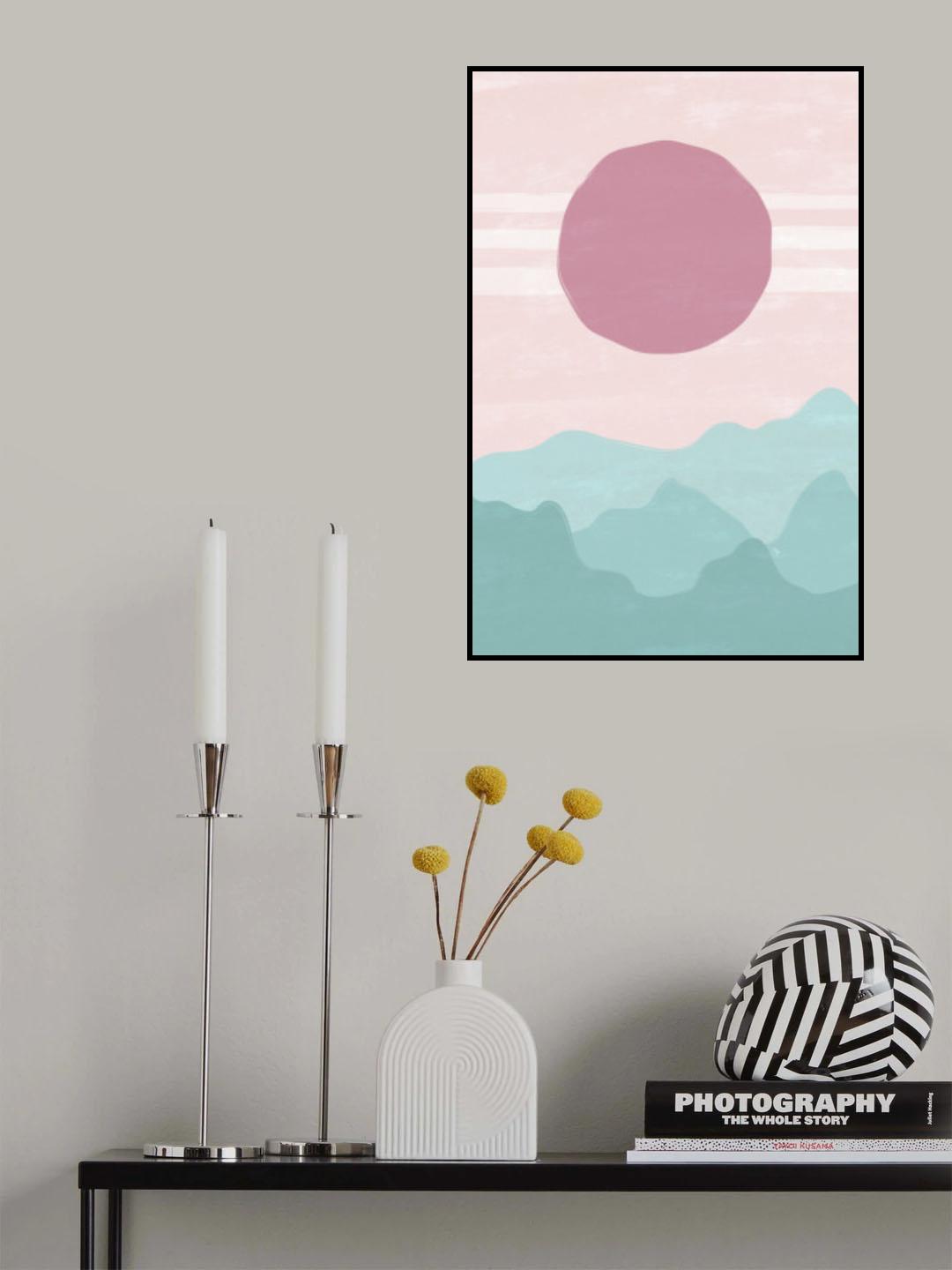Pink Sunset Poster och Canvastavla