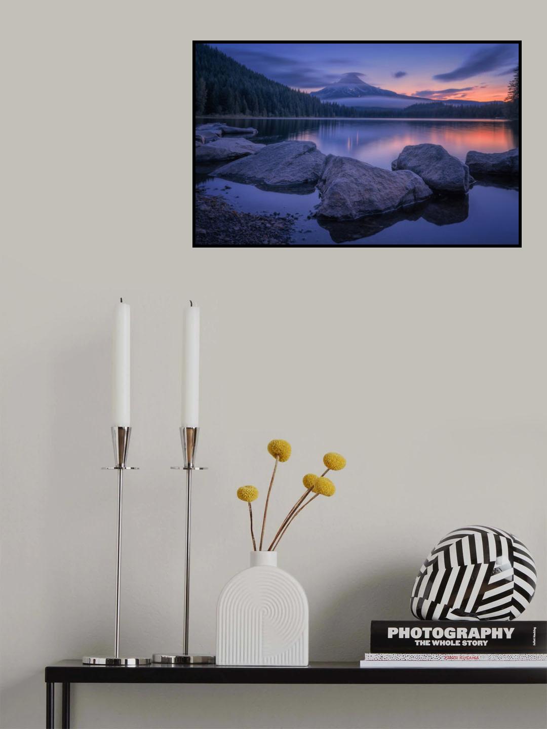 Twilight at Trillium Lake Poster och Canvastavla
