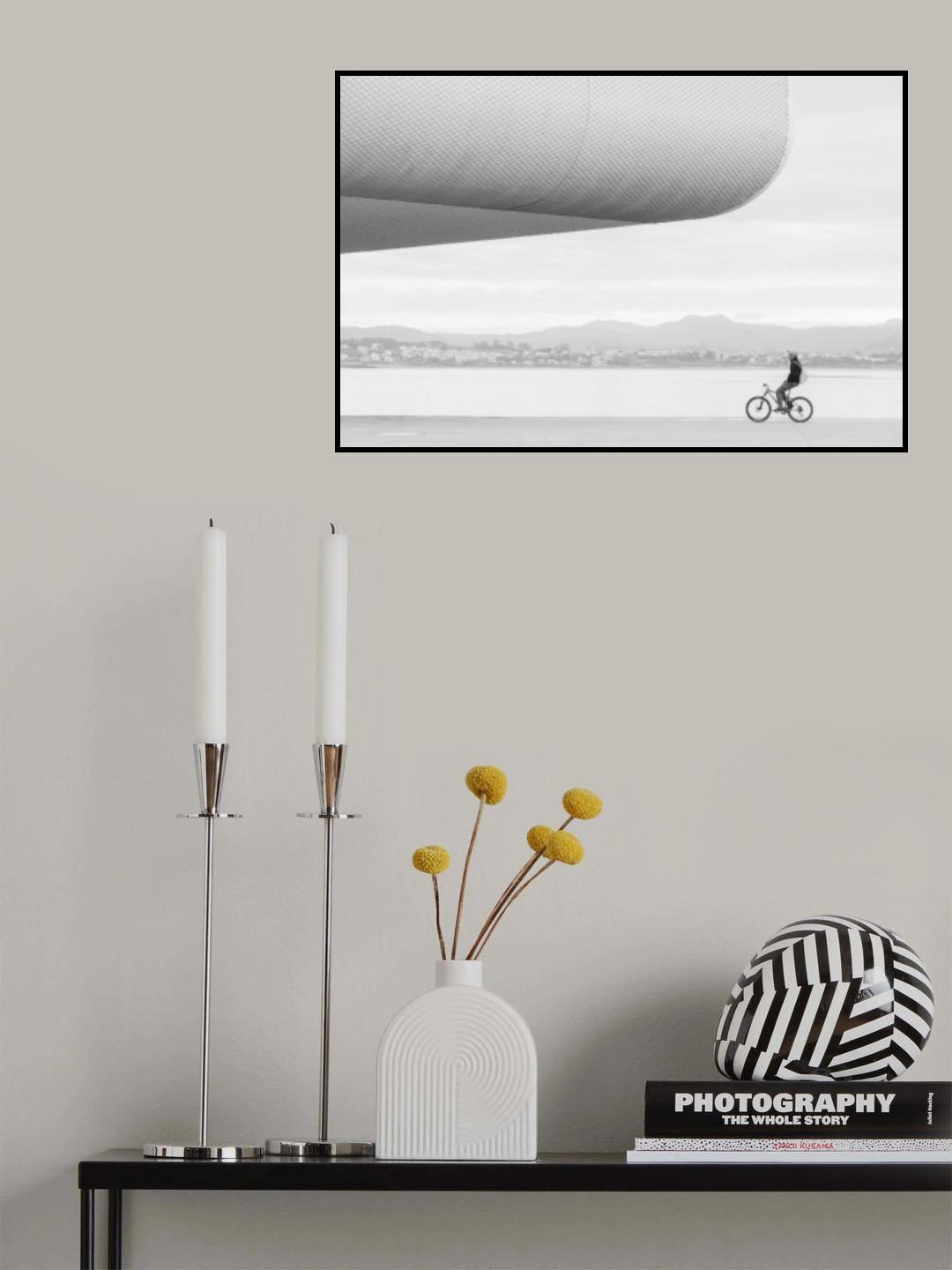 Riding in city Poster och Canvastavla