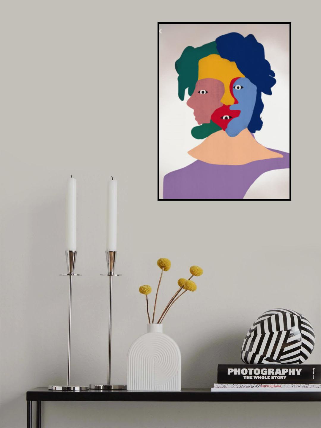 Clown Portrait Poster och Canvastavla
