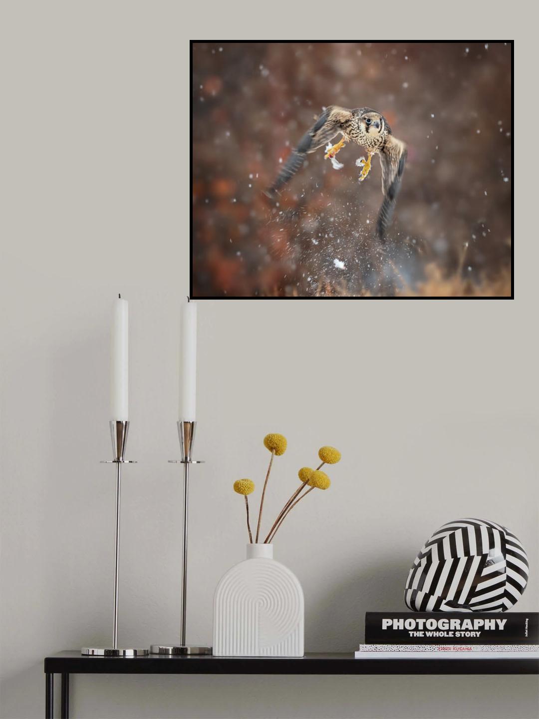 Flying in the snowflakes Poster och Canvastavla