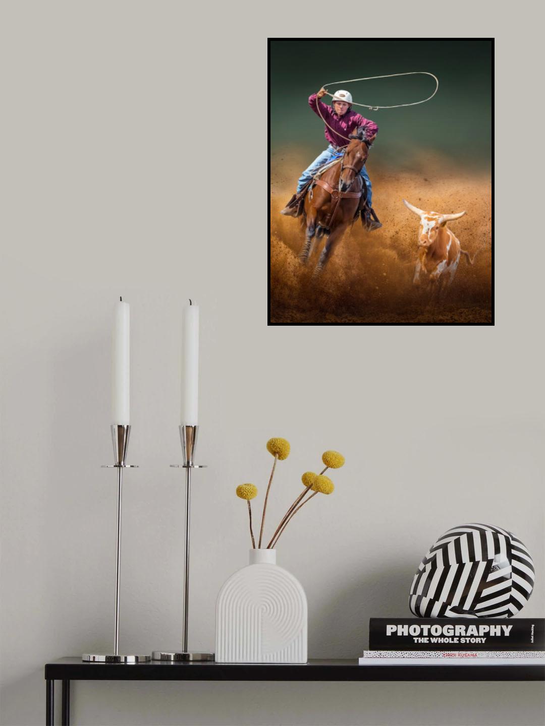 Tie Down Roping Poster och Canvastavla