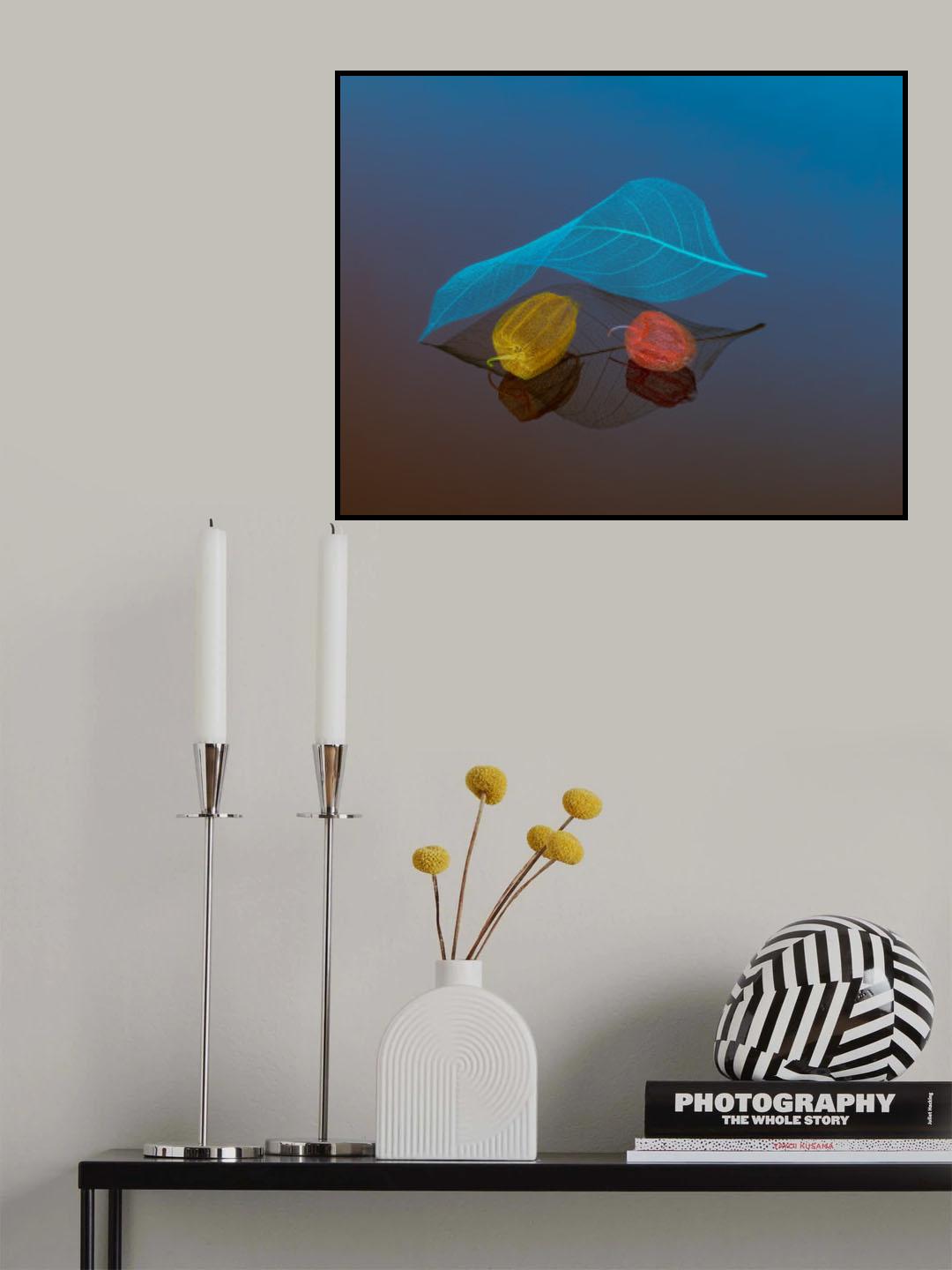Leaf and flowers Poster och Canvastavla