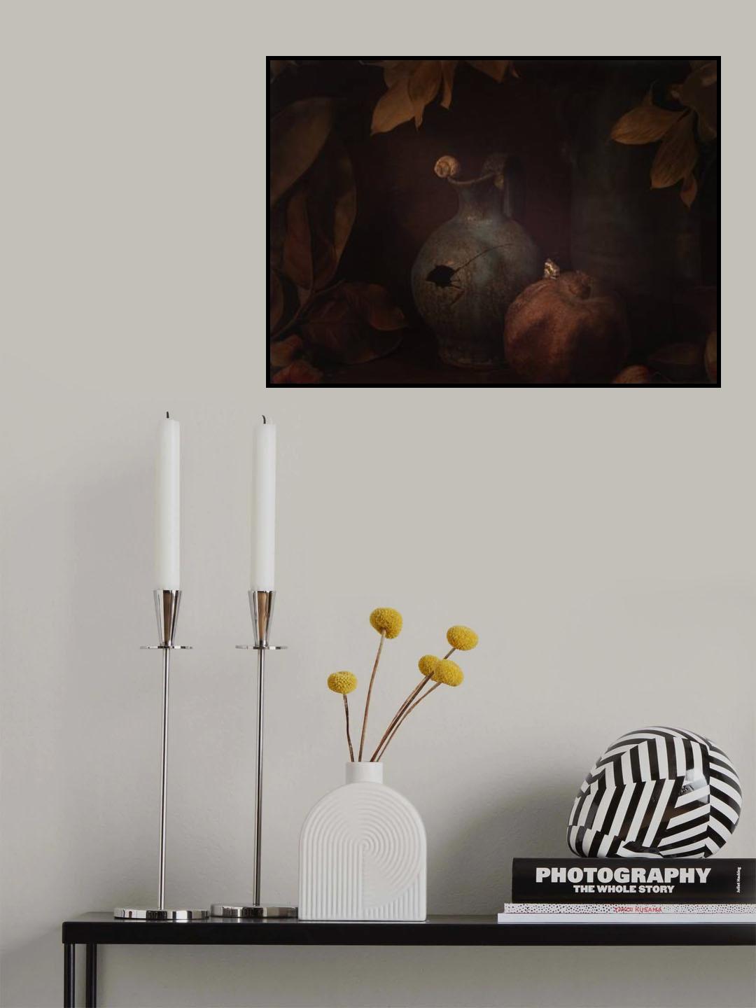 Cracked jug and moth Poster och Canvastavla