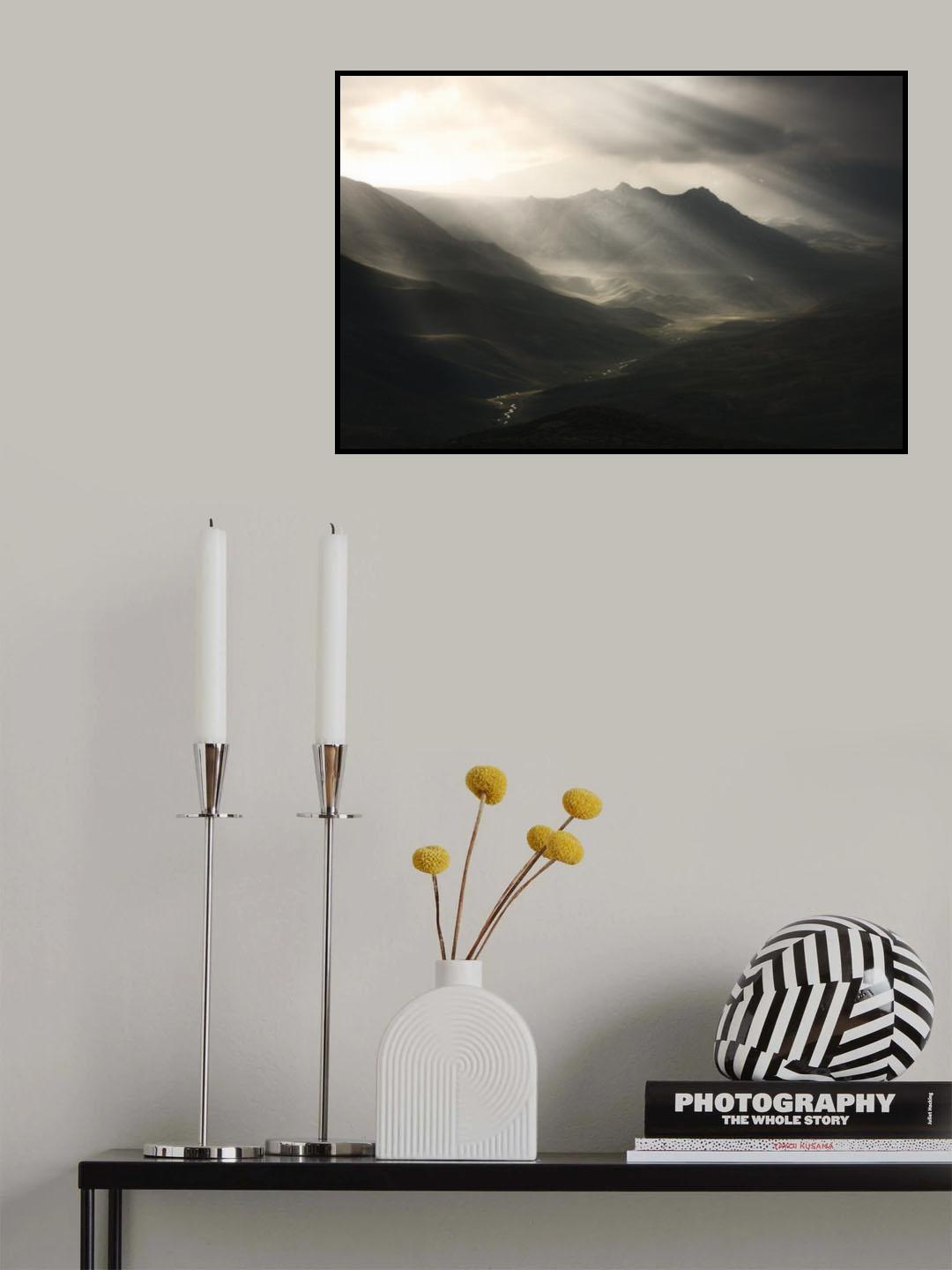 Sun Rays Mood Poster och Canvastavla
