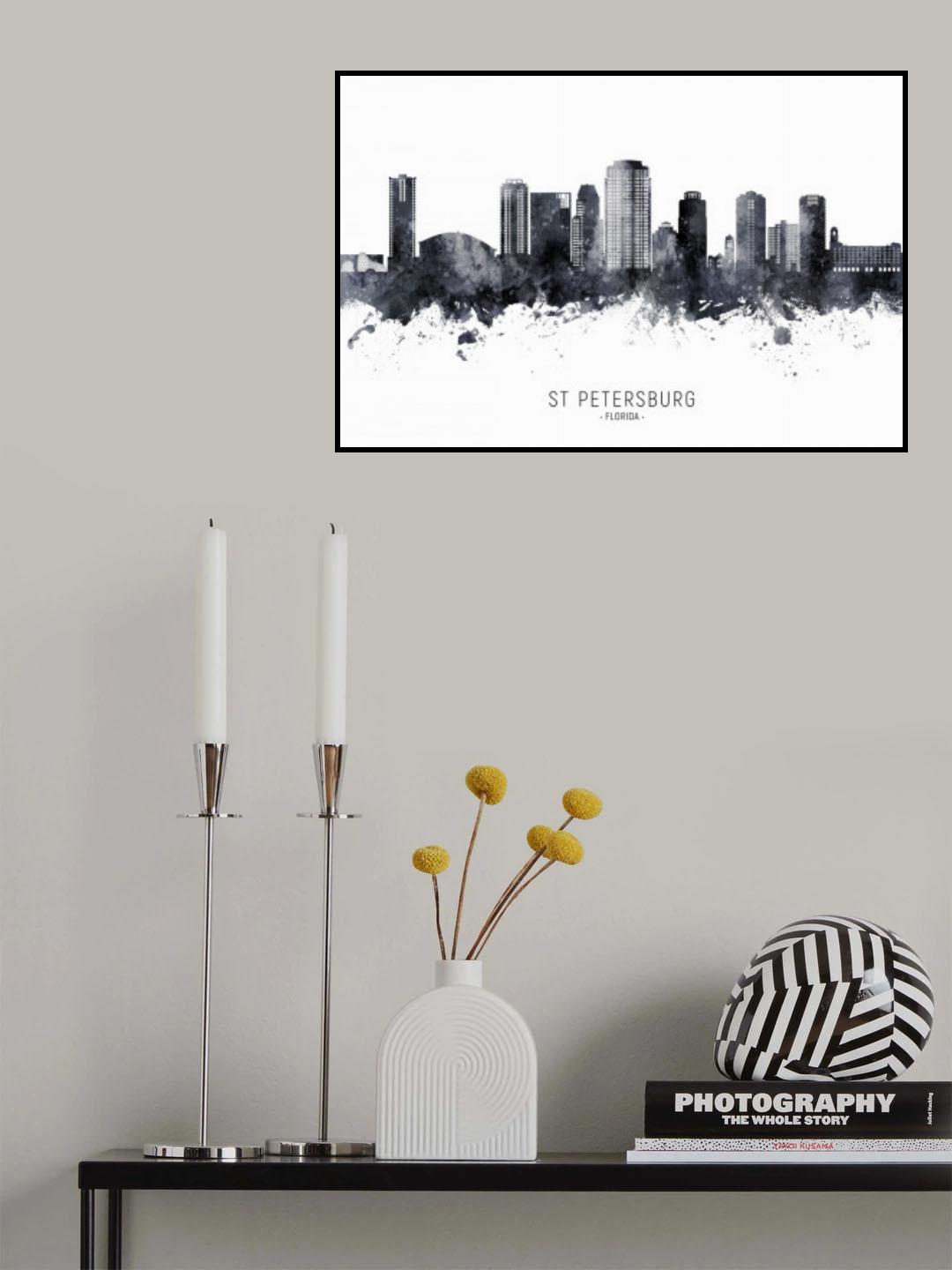 St Petersburg Florida Skyline Poster och Canvastavla