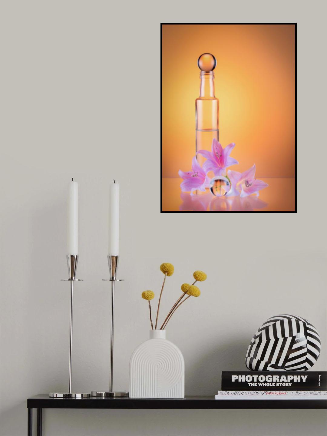 Lilies and glass Poster och Canvastavla