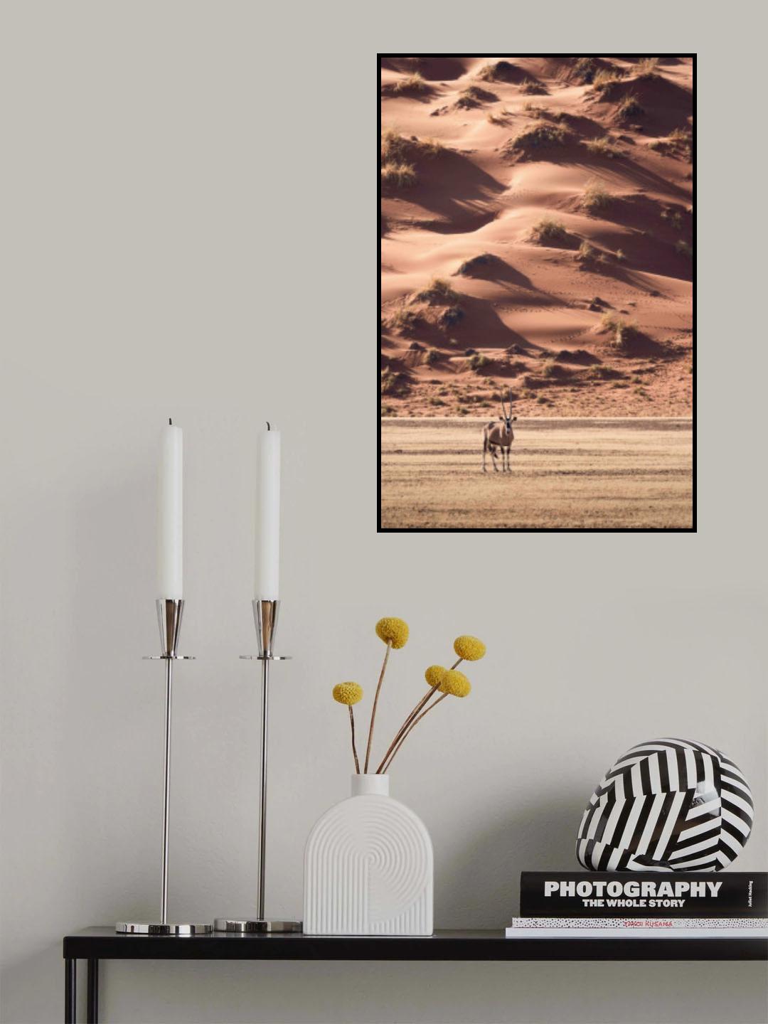 A sunset walk in the desert Poster och Canvastavla