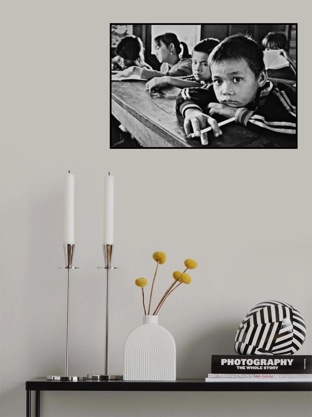 Children of school on the water. Poster och Canvastavla
