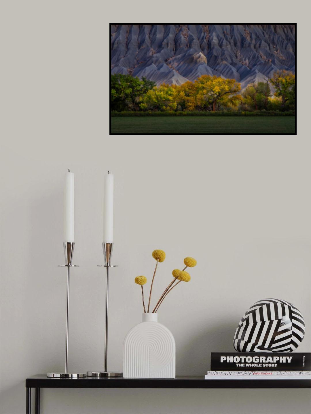 Autumn Gold in Badlands Poster och Canvastavla