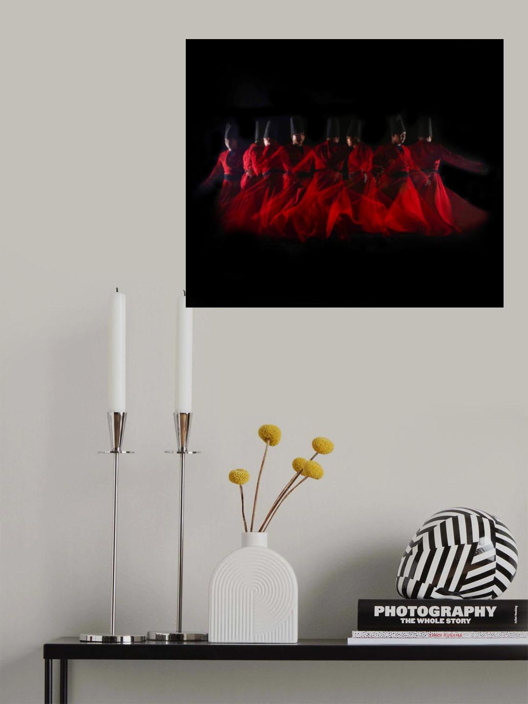 Sufi dancers in red Poster och Canvastavla