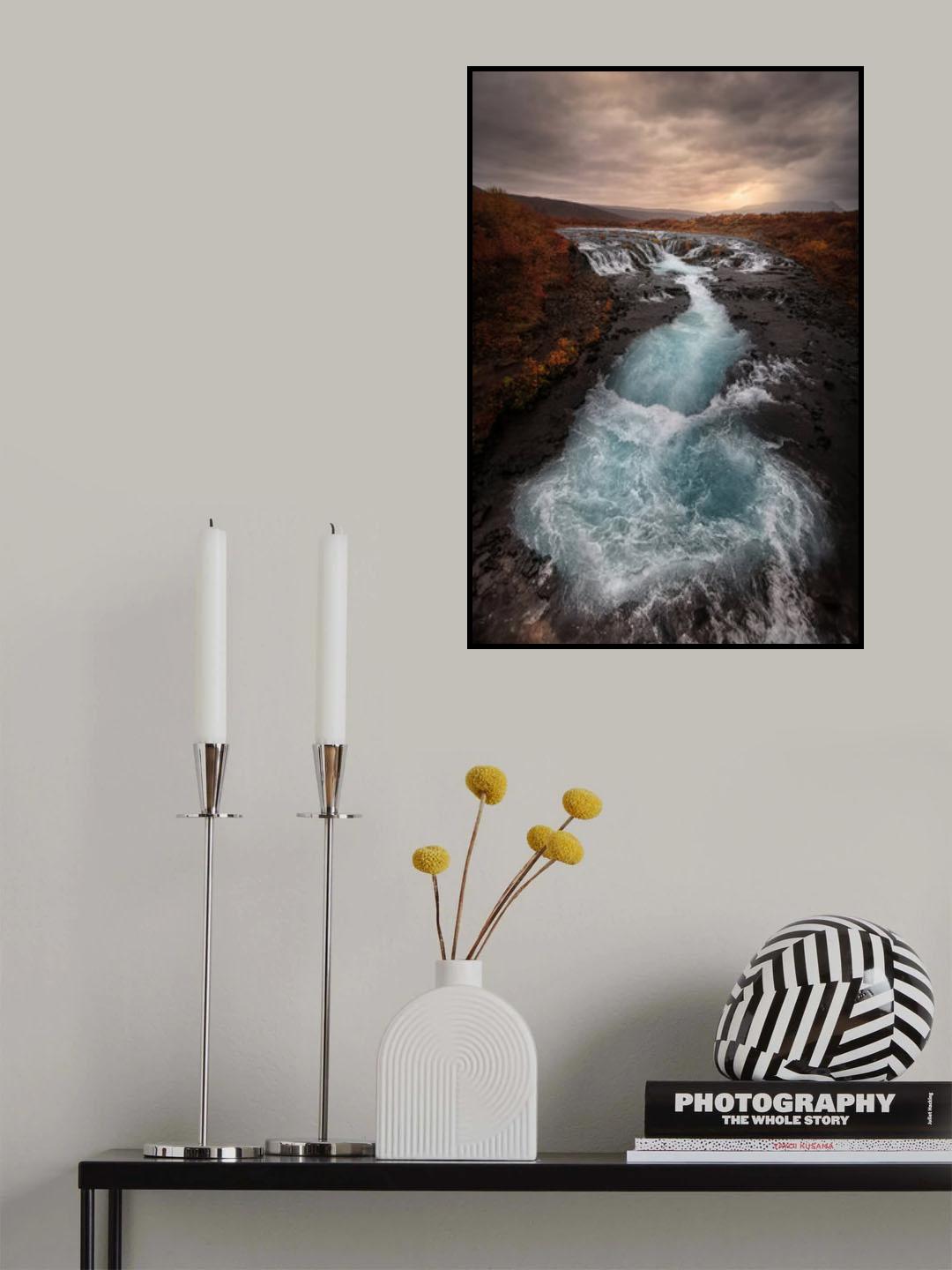 Bruarfoss Poster och Canvastavla