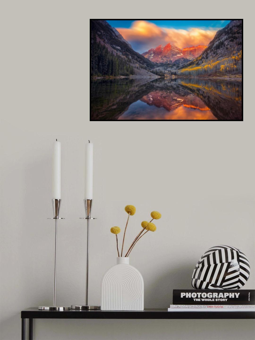 A Perfect Morning in Maroon Lake Poster och Canvastavla