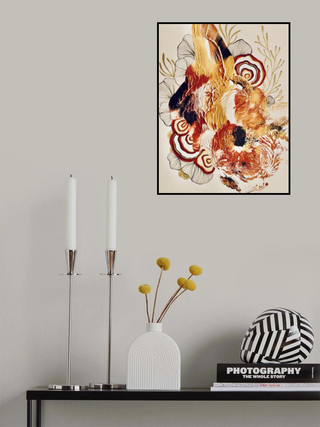 Textured Reef Koi Poster och Canvastavla