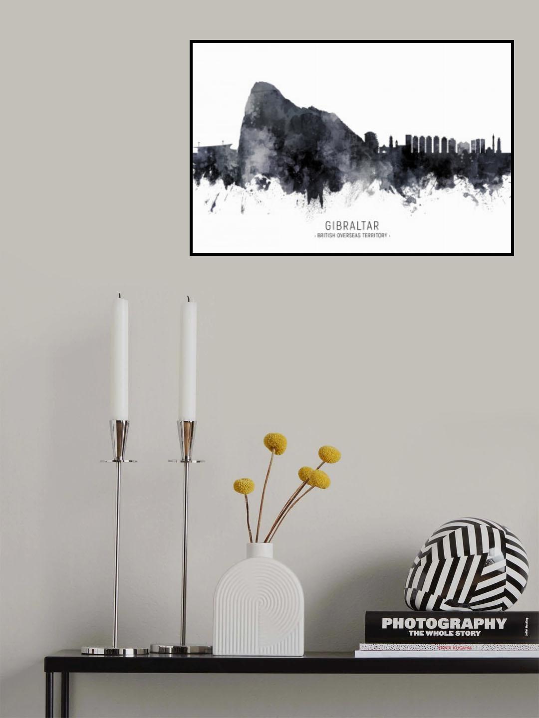 Gibraltar Skyline Poster och Canvastavla